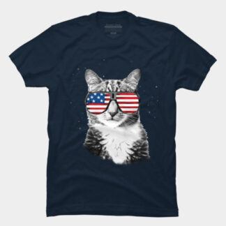 USA Sunglasses Cat Shirt